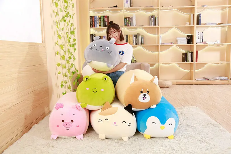 90cm Soft Animal Cartoon Corner Bio Pillow Cushion Cute Dog Cat Dinosaur Pig Unicorn Plush Toy Stuffed Lovely Kid Birthyday Gift