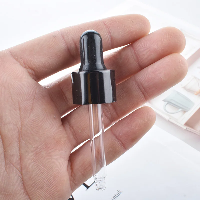 50pcs/lot 5ml 10ml 15ml 20ml Amber Glass Dropper Bottle Jars Vials With Pipette For Cosmetic Perfume Essential Oil Bottles