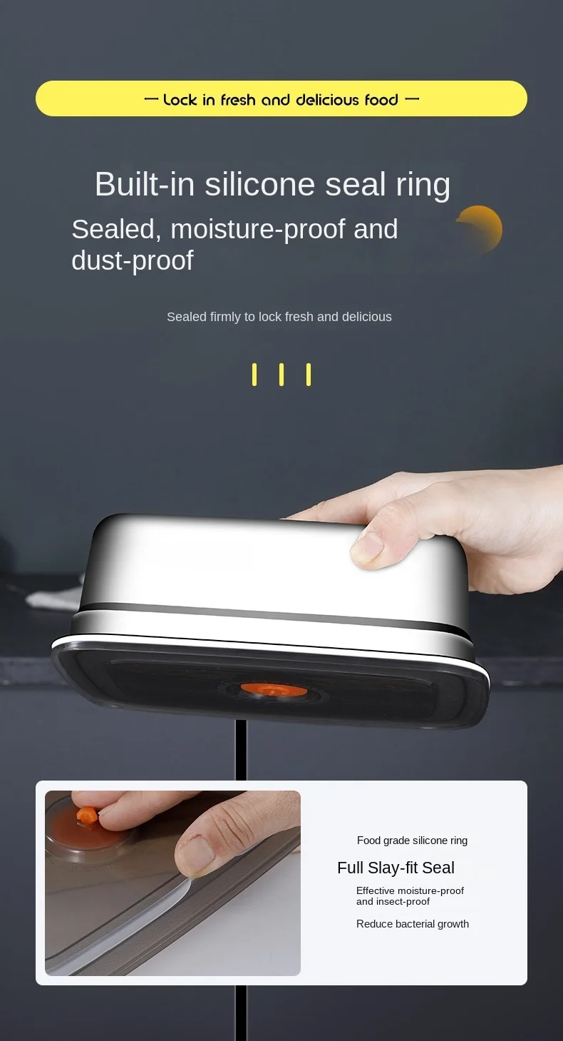 304 Stainless Steel Crisper, Lunch Box, Sealed Leak-proof Bento Box, Refrigerator Freezer Storage Box, Camping Lunch Box