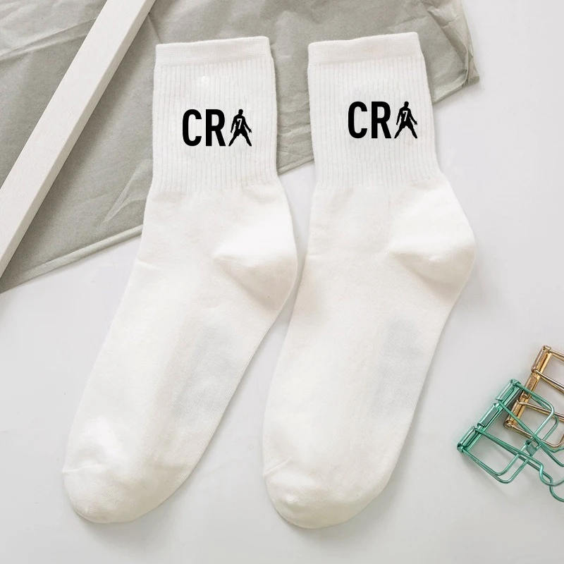 Cr7 Ronaldos Cotton Stockings Women Men Cute Socks Cartoon Anime Derivative Peripherals Football Sock Birthday Party Gifts