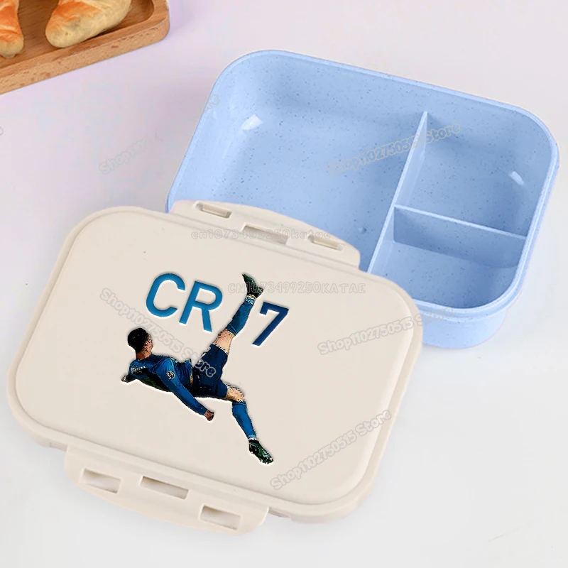 Football Player CR7 Student Lunch Box Cristiano Ronaldo Boy Girl Bento Case Home Office Outdoor Picnic Lunch Boxes Kids Gift