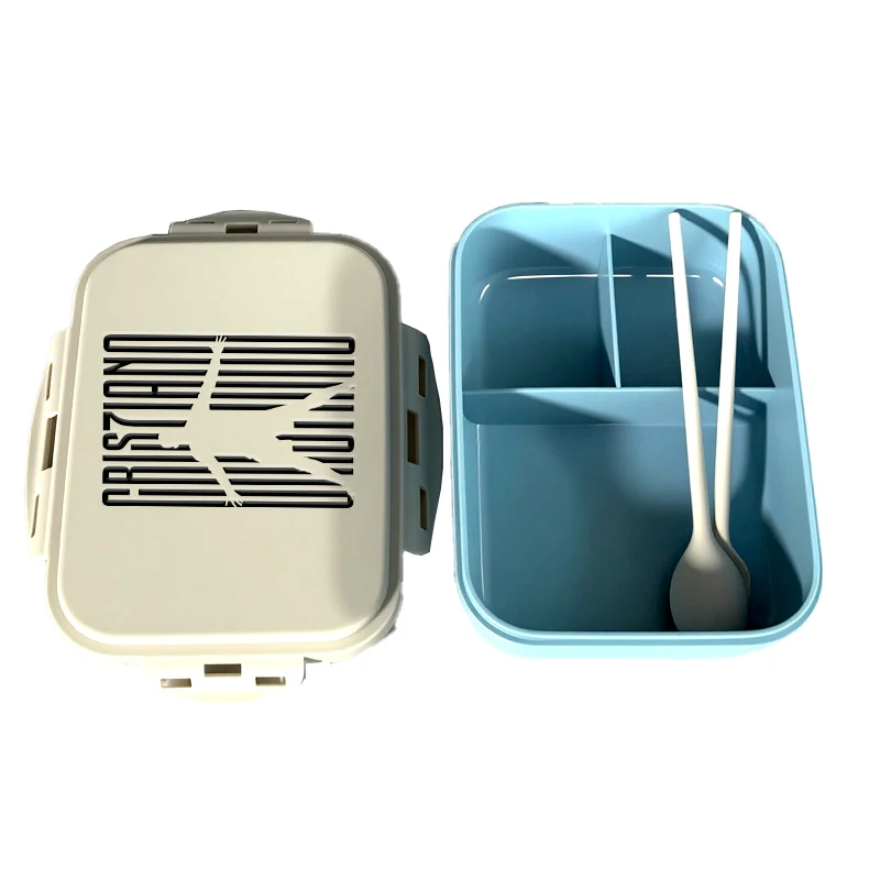 Football Player CR7 Student Lunch Box Cristiano Ronaldo Boy Girl Bento Case Home Office Outdoor Picnic Lunch Boxes Kids Gift