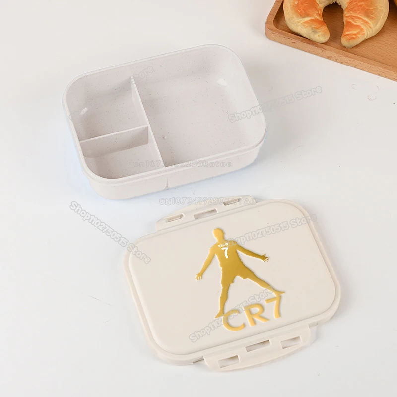 Football Player CR7 Student Lunch Box Cristiano Ronaldo Boy Girl Bento Case Home Office Outdoor Picnic Lunch Boxes Kids Gift