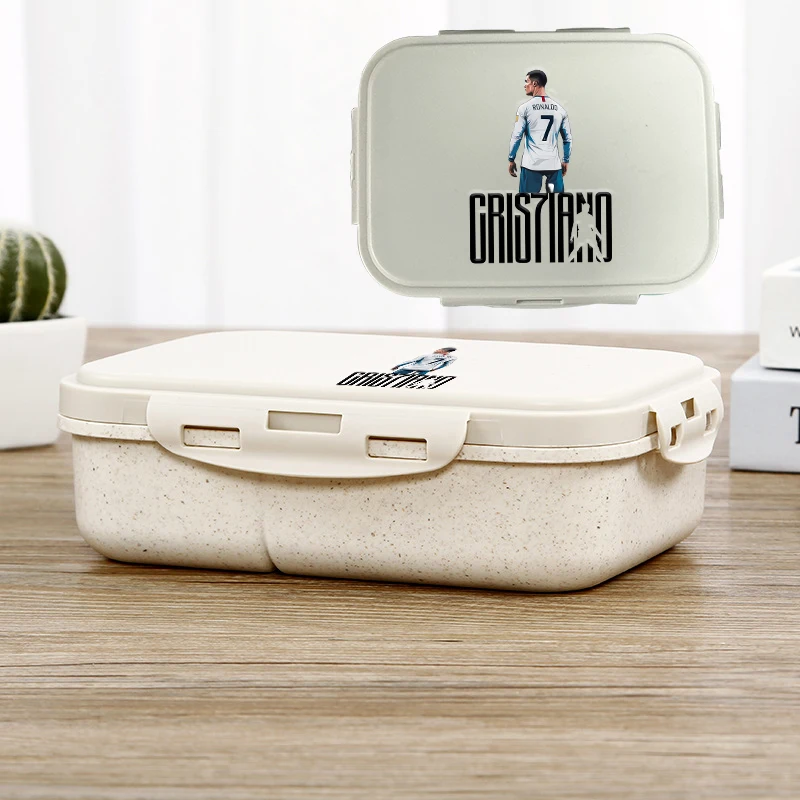 Football Player CR7 Student Lunch Box Cristiano Ronaldo Boy Girl Bento Case Home Office Outdoor Picnic Lunch Boxes Kids Gift