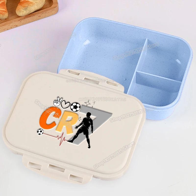 Football Player CR7 Student Lunch Box Cristiano Ronaldo Boy Girl Bento Case Home Office Outdoor Picnic Lunch Boxes Kids Gift
