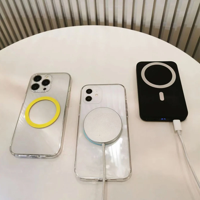 1/3/5pcs Phone Silicone Metal Plates for Magsafe Universal Ultra-thin Sticker Plate for Wireless Charging Iron Sheets for iPhone
