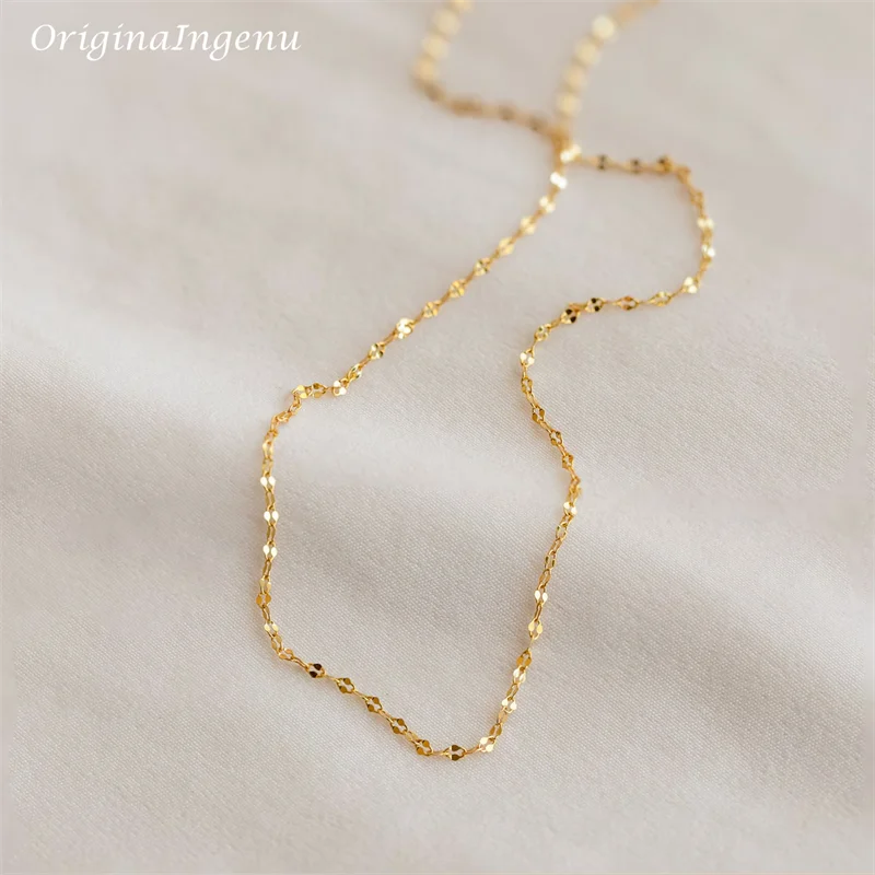 14K Gold Filled Lip Chain Bracelet Minimalist Jewelry Handmade Dainty Mirror Link Chain Bracelet Women Tarnish Resistant Jewelry