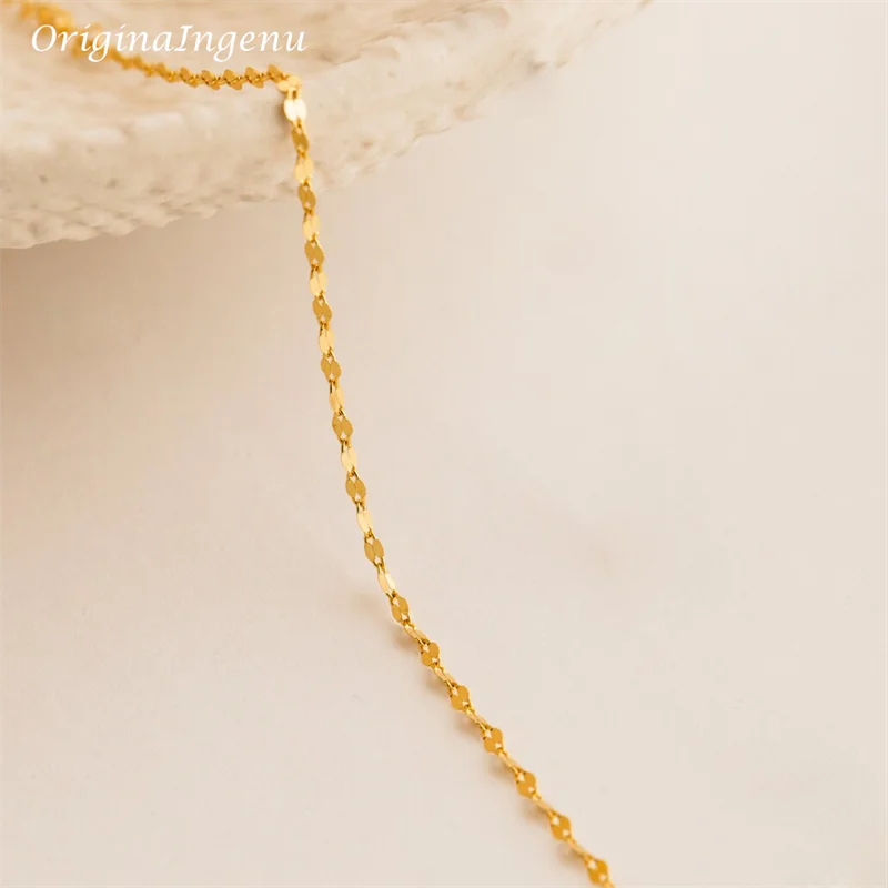 14K Gold Filled Lip Chain Bracelet Minimalist Jewelry Handmade Dainty Mirror Link Chain Bracelet Women Tarnish Resistant Jewelry