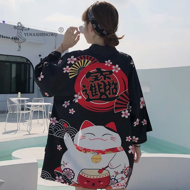 Japanese Kimono Traditional Yukata Kimono Cardigan Men Beach Thin Asian Clothes Japan Kimonos Male Fashion Casual Cardigan Shirt