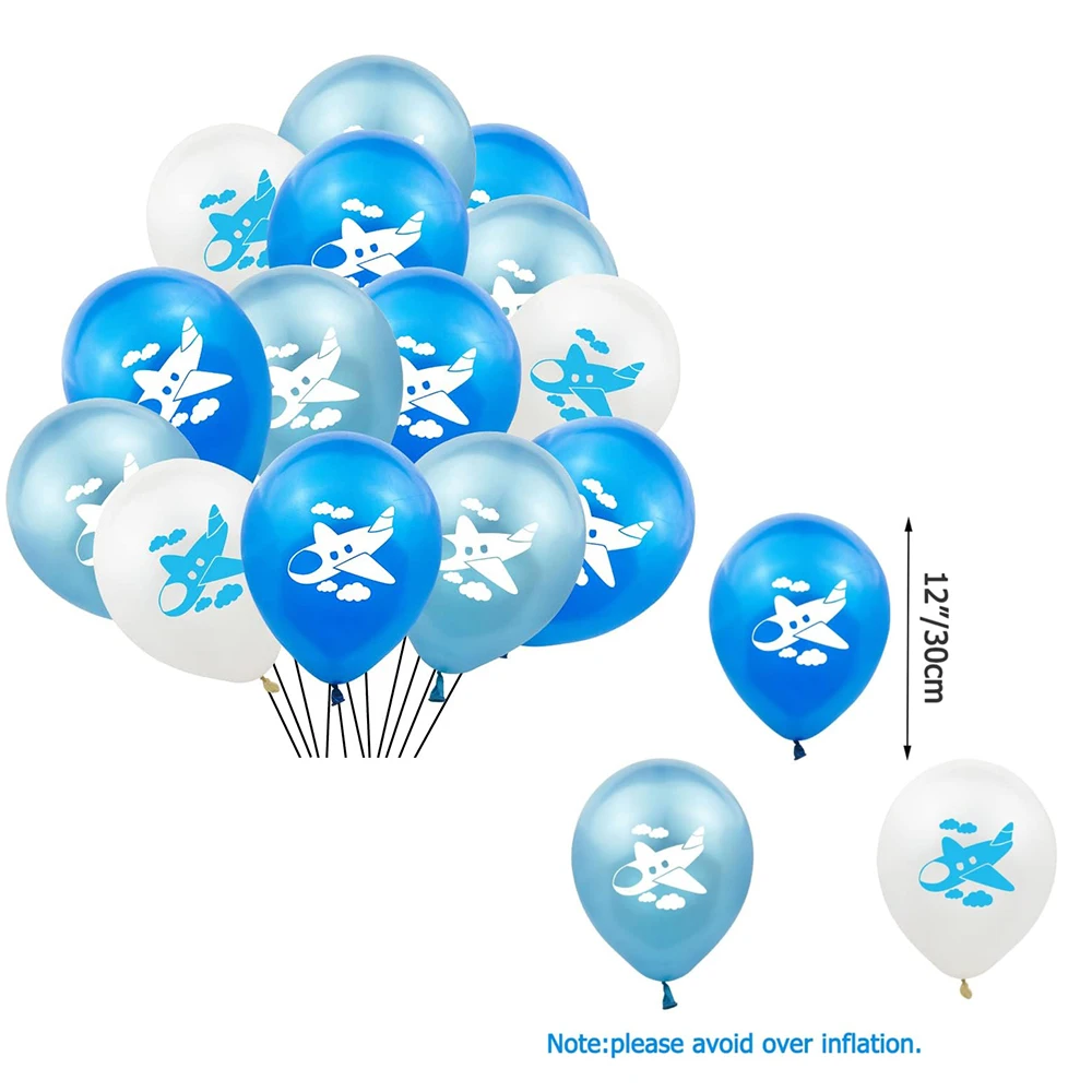 Airplane Birthday Decoration Happy Birthday Banner Airplane Garland Foil Latex Balloon Kids Plane Theme Party Baby Shower Supply