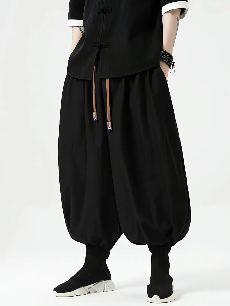 FGKKS Brand New Men Pants Fashion Korean Style Harem Loose Style Cotton Pants Male Outdoor Spring Man Solid Trousers