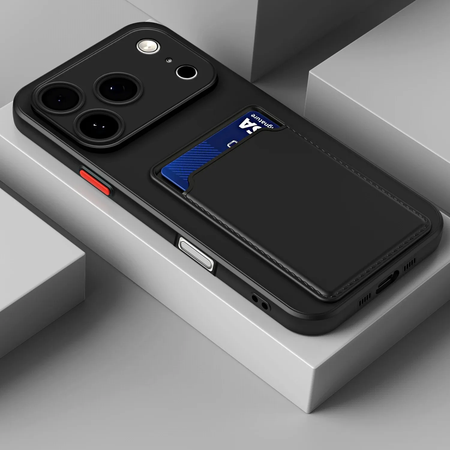 Luxury Soft Silicone Wallet Phone Case For iPhone 17 Air 16E 15 14 11 13 12 Pro XS Max Plus XR X Card Holder Slot TPU Back Cover
