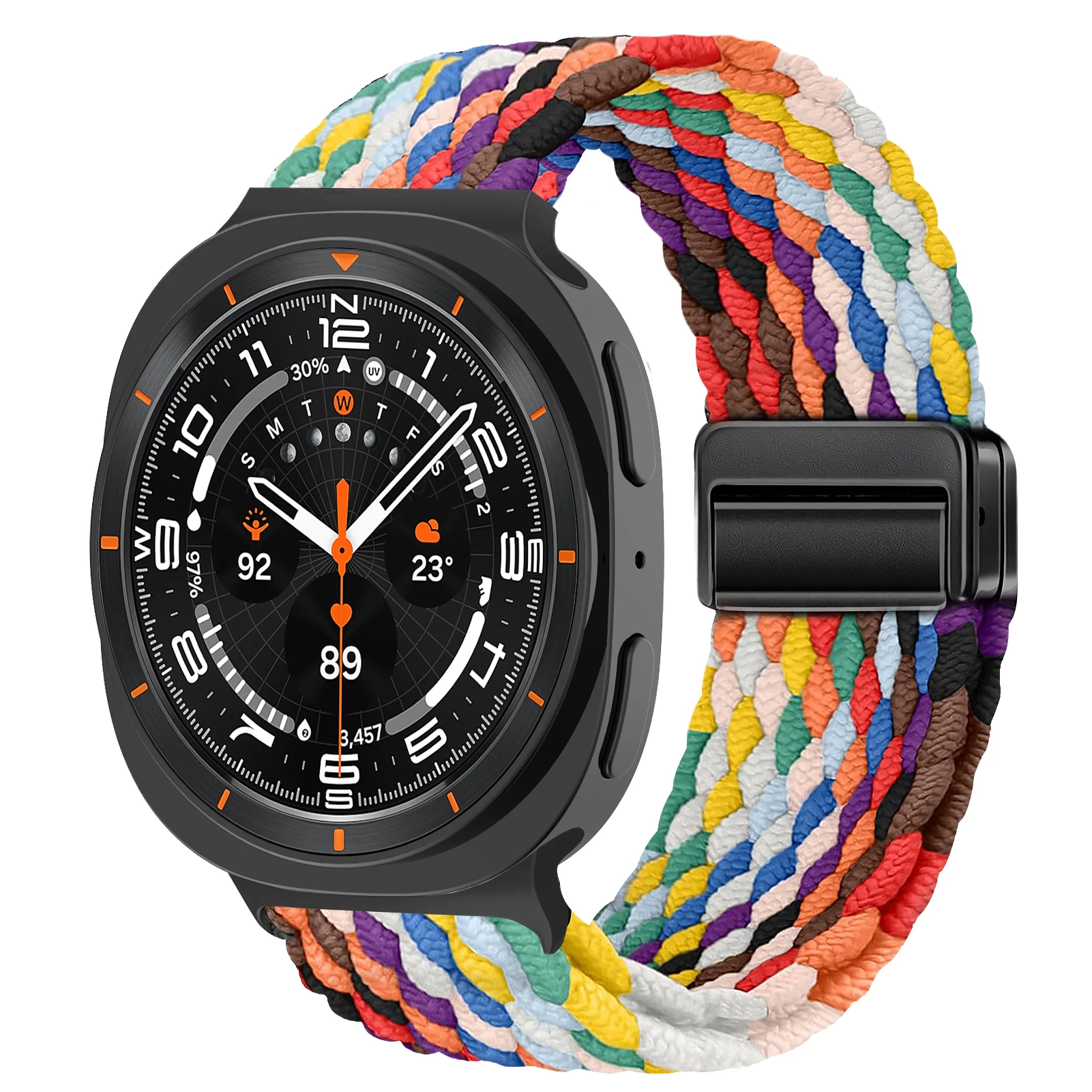 Magnetic Braided Band For Samsung Galaxy Watch 9 8 Strap 44mm 40mm Nylon Bracelet Correa Pulseira Galaxy Watch 8 Classic 46mm