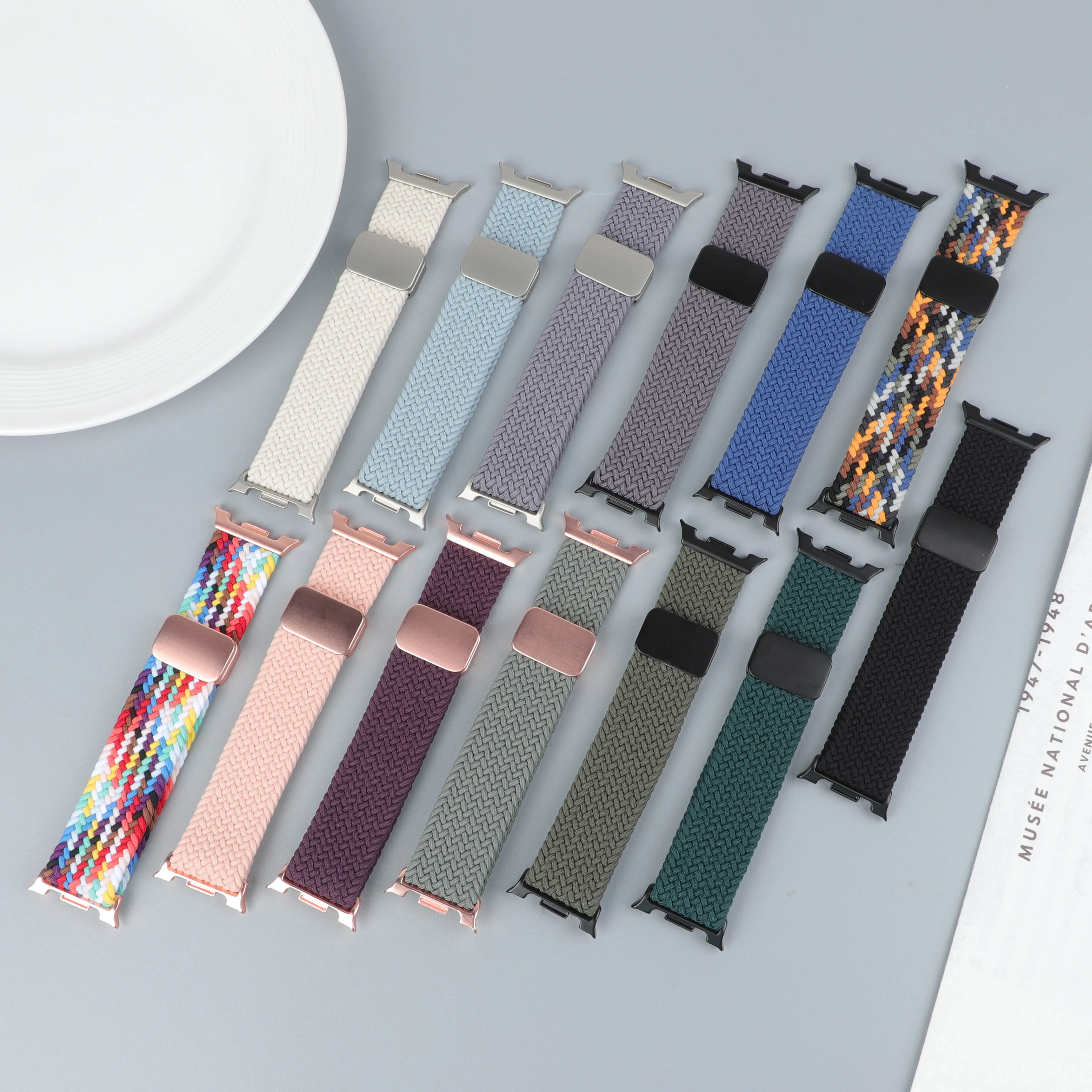 Magnetic Braided Band For Samsung Galaxy Watch 9 8 Strap 44mm 40mm Nylon Bracelet Correa Pulseira Galaxy Watch 8 Classic 46mm