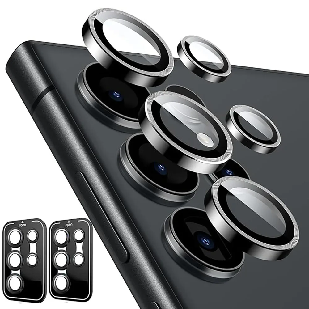 Metal Lens Ring Glass For Samsung Galaxy S26 S25 S24 S22 S23 Ultra Plus Camera Protector Cover For Samsung S26 Ultra Accessories