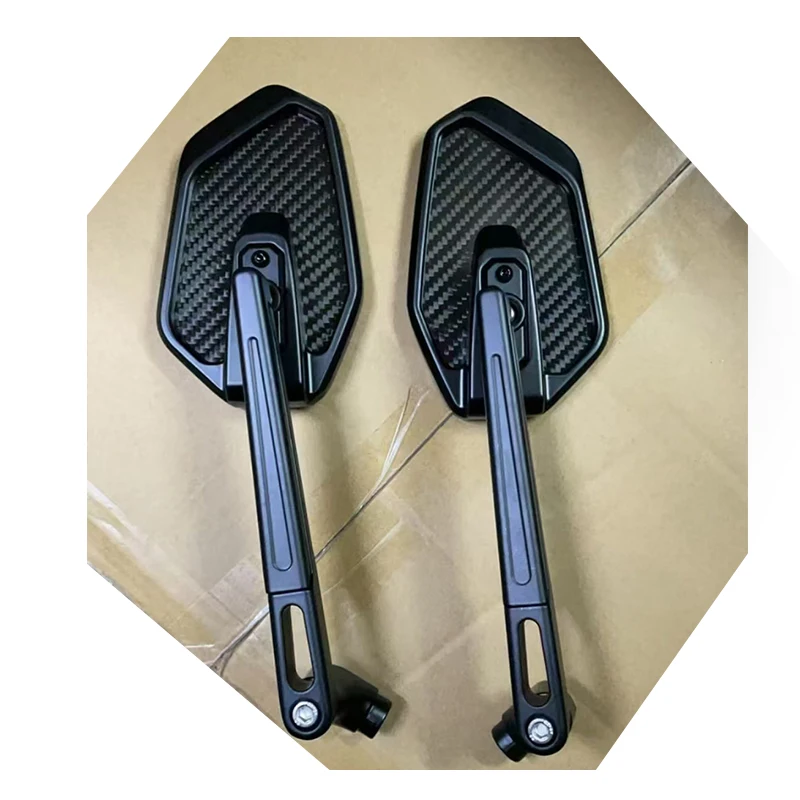 Carbon Fiber Aluminum Alloy Motorcycle Side Mirror 8/10mm Universal Side Mirror For Suzuki GSR 600 750 Yamaha XSR MT 07 09 FZ8