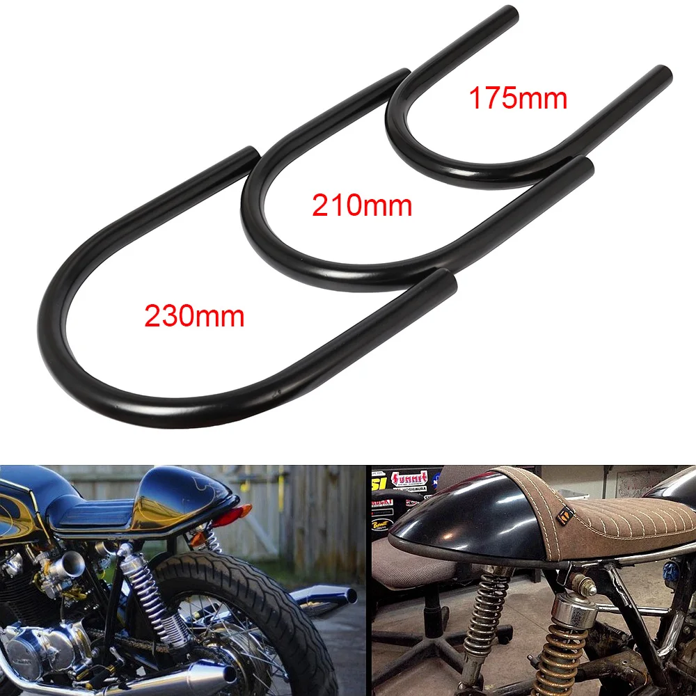 Motorbike 7/8" Flat Upswept Tube Seat Loop Rear Frame Hoop with LED Tail Light Cafe Racer for Honda CB CD Yamaha XS Suzuki GS