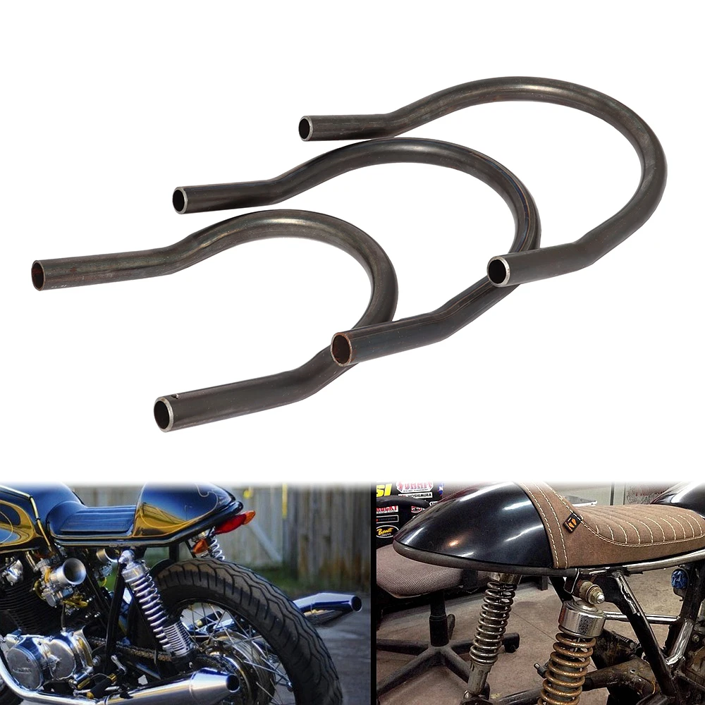 Motorbike 7/8" Flat Upswept Tube Seat Loop Rear Frame Hoop with LED Tail Light Cafe Racer for Honda CB CD Yamaha XS Suzuki GS
