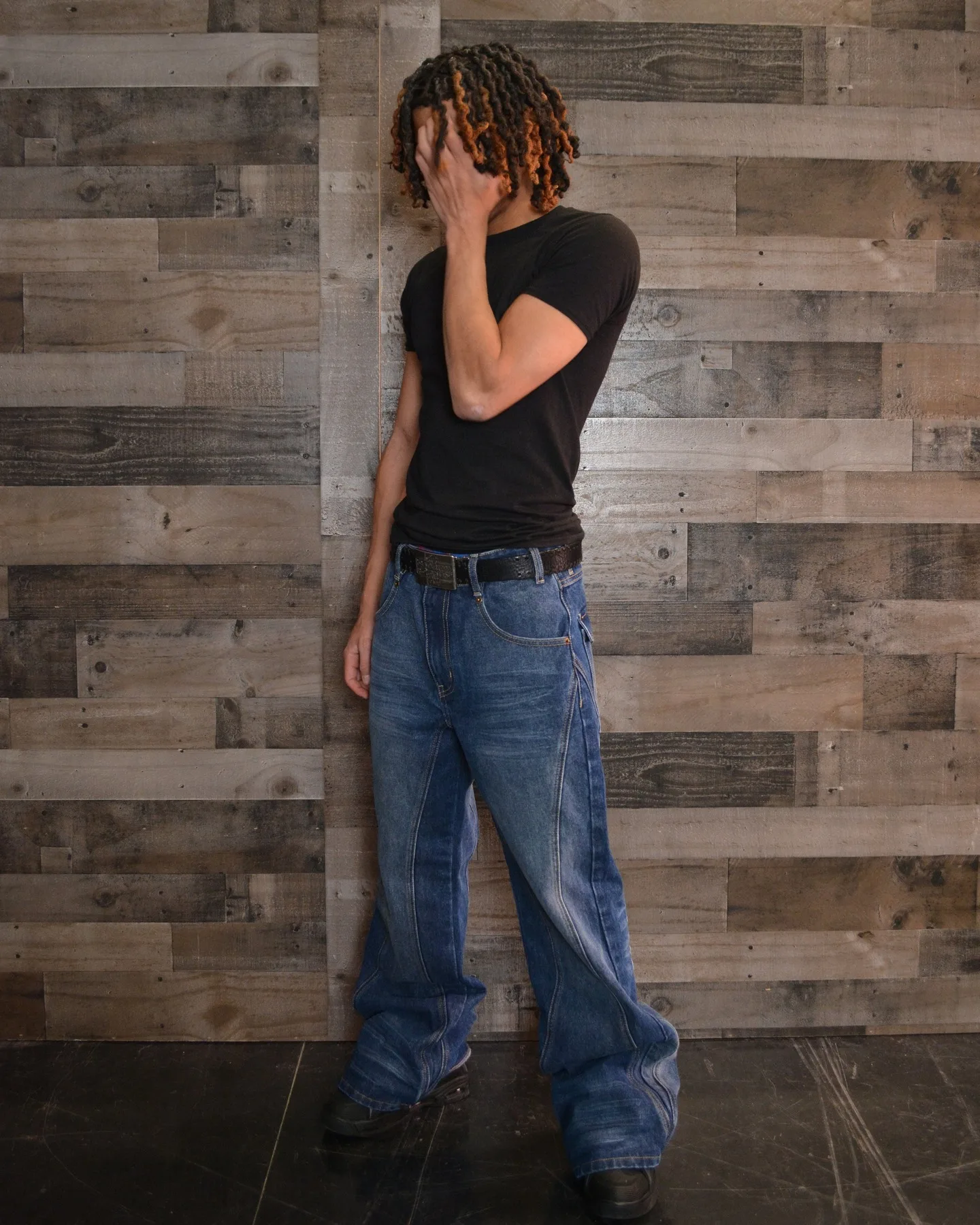 Y2K Retro Blue Flare Jeans Unisex Washed Denim Pants Embroidered Back Pocket Streetwear Wide Leg Bootcut Jeans