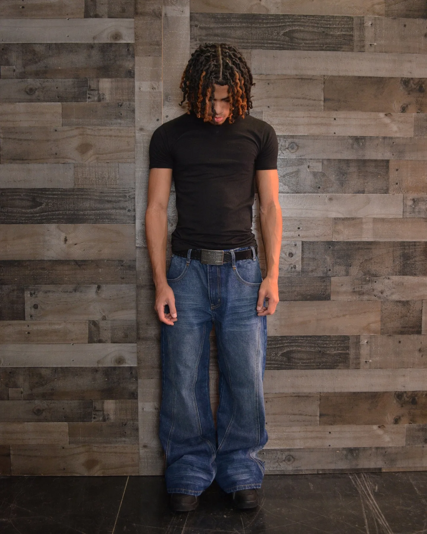 Y2K Retro Blue Flare Jeans Unisex Washed Denim Pants Embroidered Back Pocket Streetwear Wide Leg Bootcut Jeans