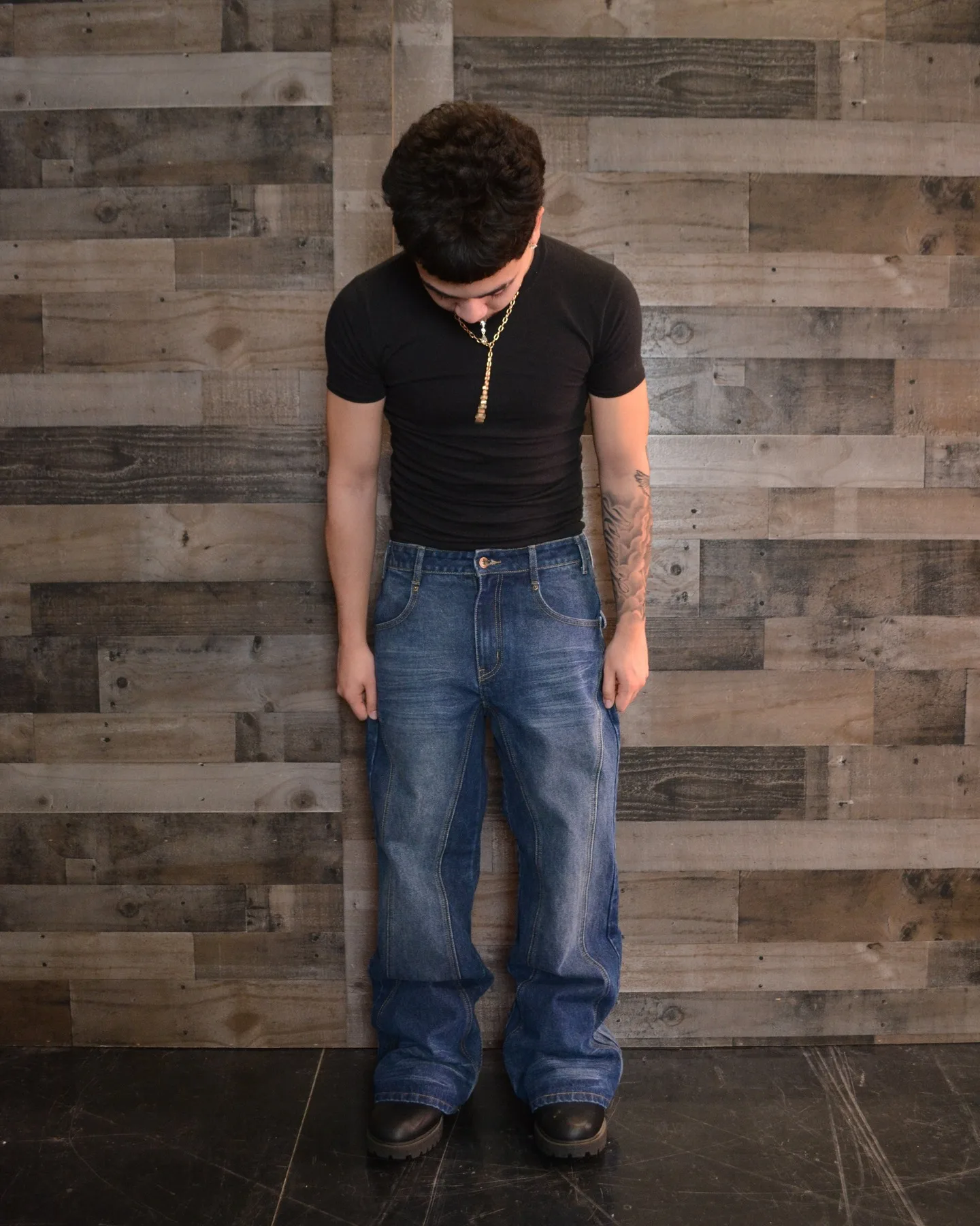 Y2K Retro Blue Flare Jeans Unisex Washed Denim Pants Embroidered Back Pocket Streetwear Wide Leg Bootcut Jeans