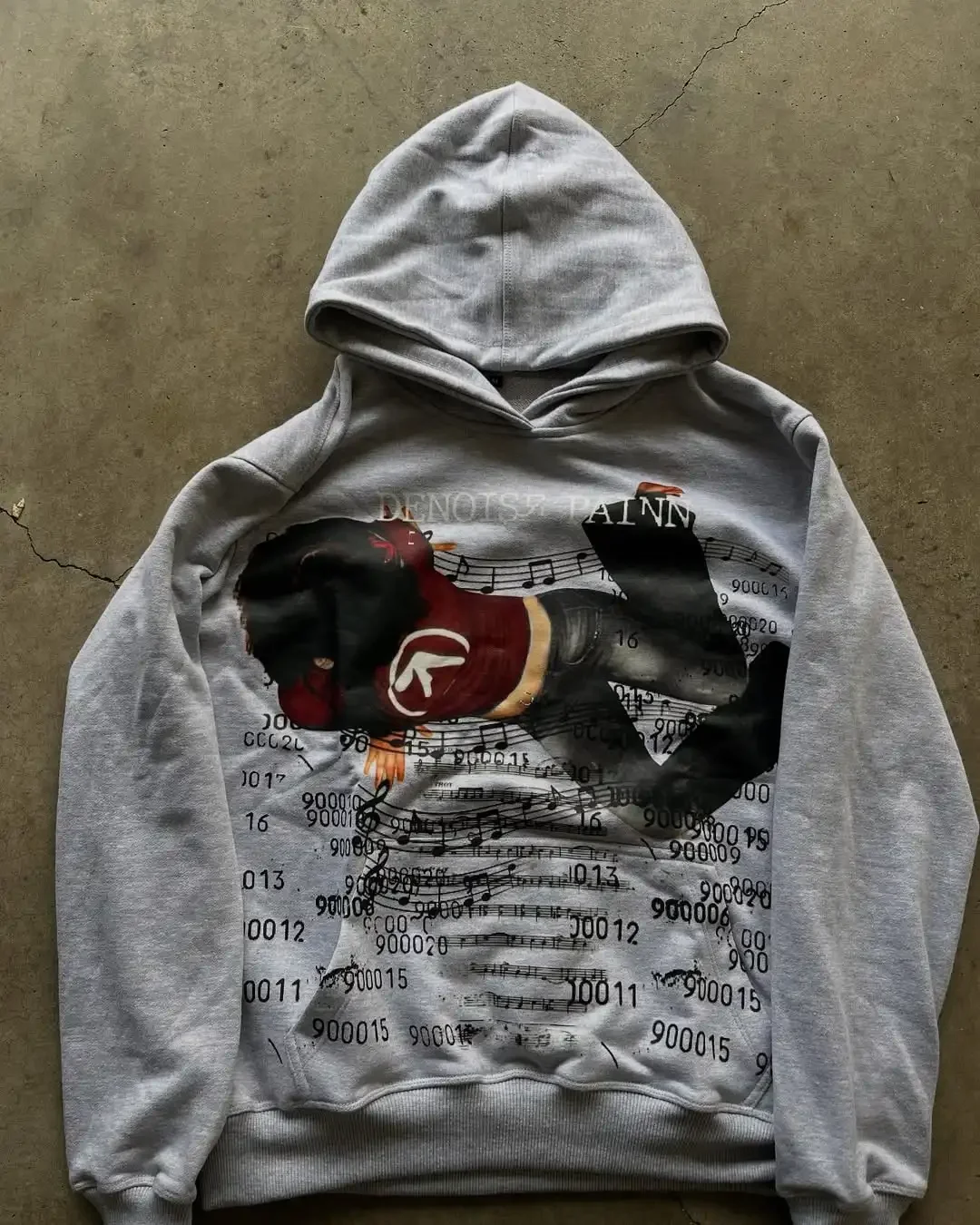 Harajuku Casual Cartoon Print Hoodies Men Grunge Streetwear Sweatshirt Tops Goth Y2k Oversized Hoodie Tracksuit Men Clothing