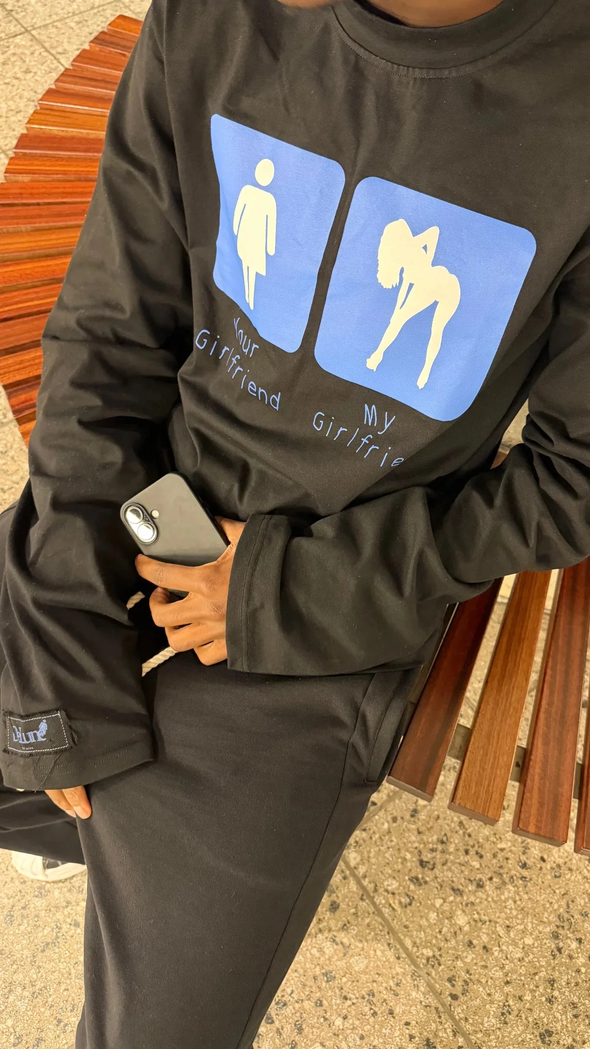 I Only Want Baddies Longsleeve Casual Long Sleeved Y2K Fashion Harajuku Knit Round Neck Sweatshirt Retro Unisex Streetwear Tops