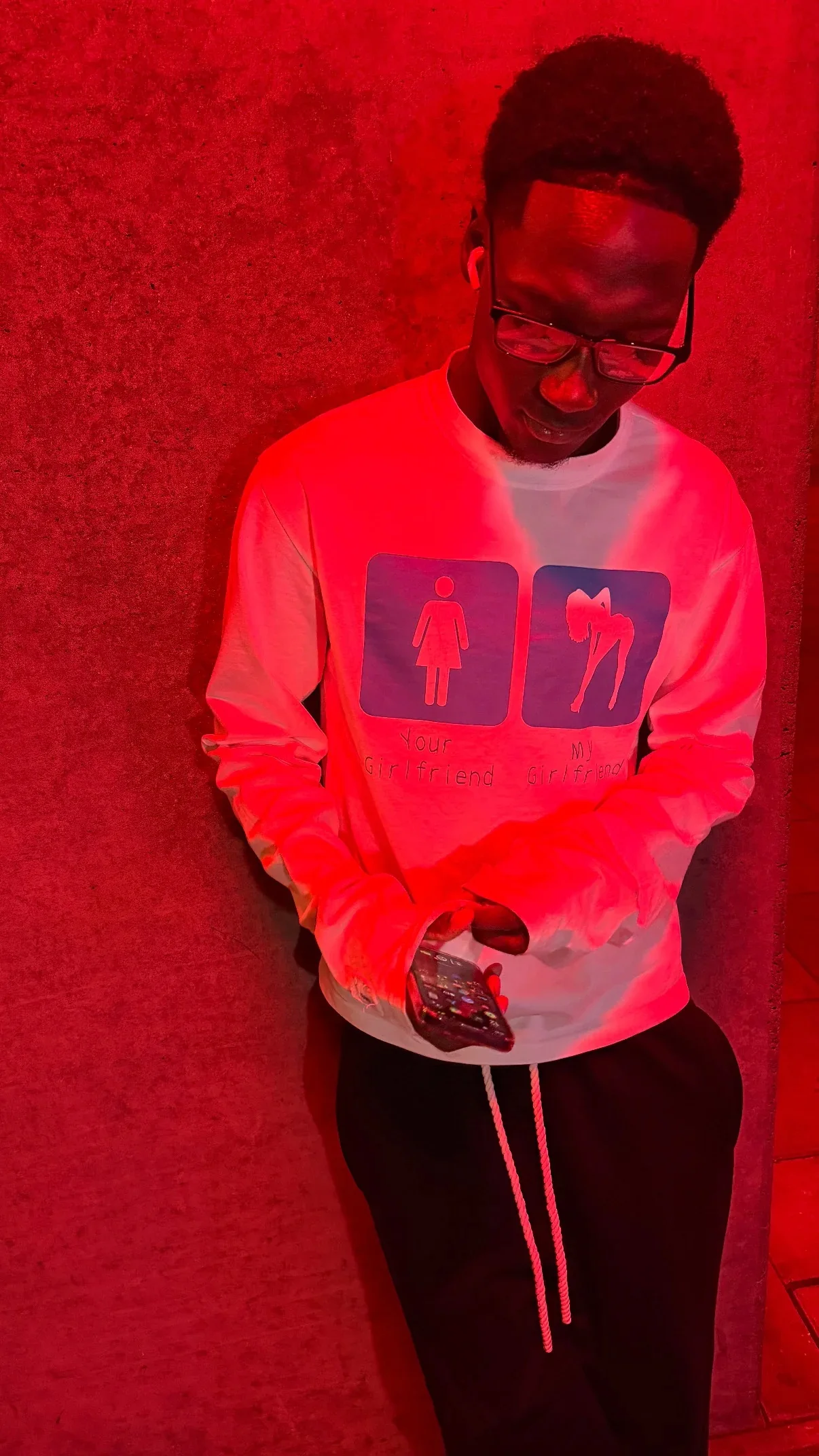 I Only Want Baddies Longsleeve Casual Long Sleeved Y2K Fashion Harajuku Knit Round Neck Sweatshirt Retro Unisex Streetwear Tops