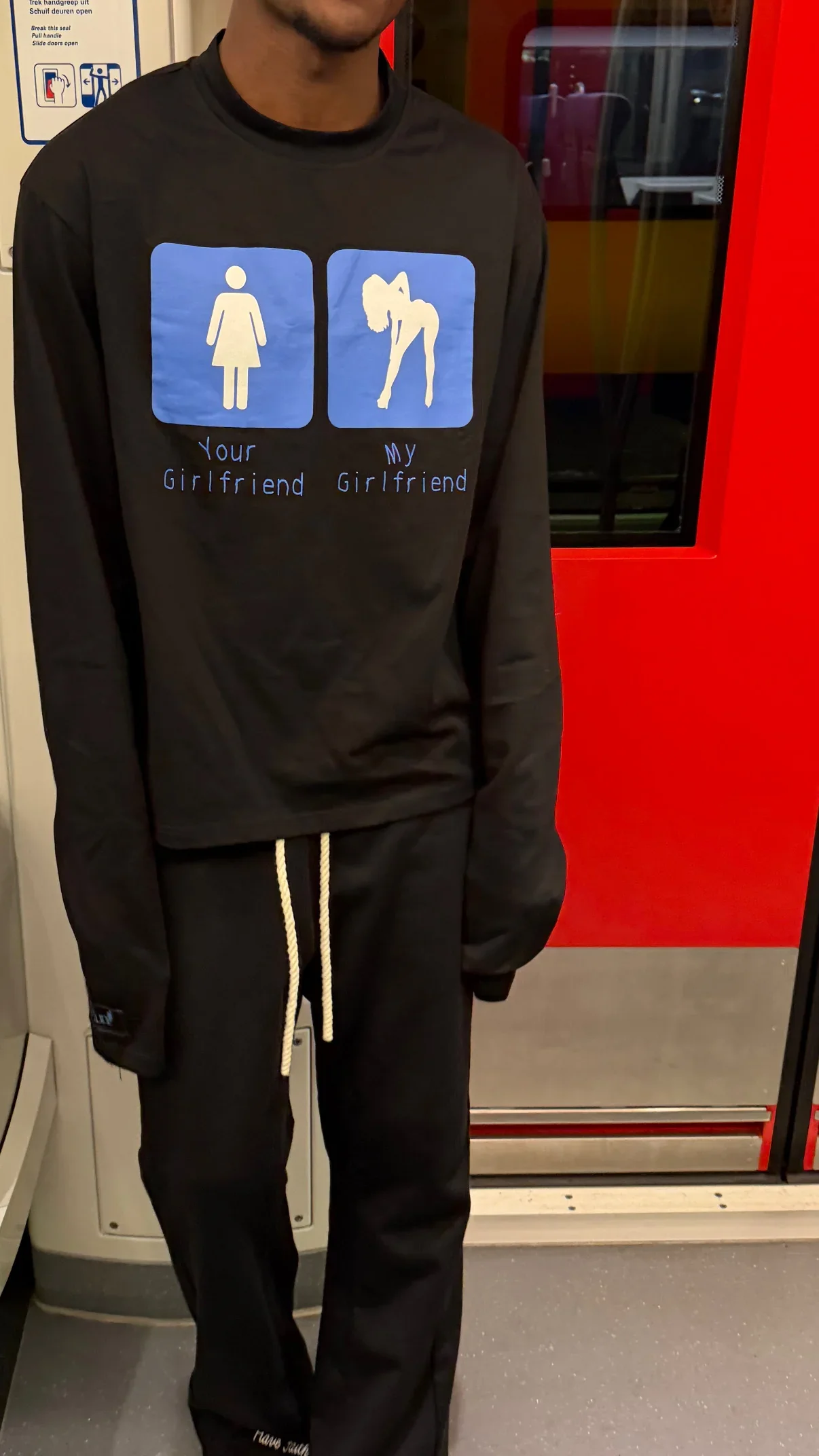 I Only Want Baddies Longsleeve Casual Long Sleeved Y2K Fashion Harajuku Knit Round Neck Sweatshirt Retro Unisex Streetwear Tops