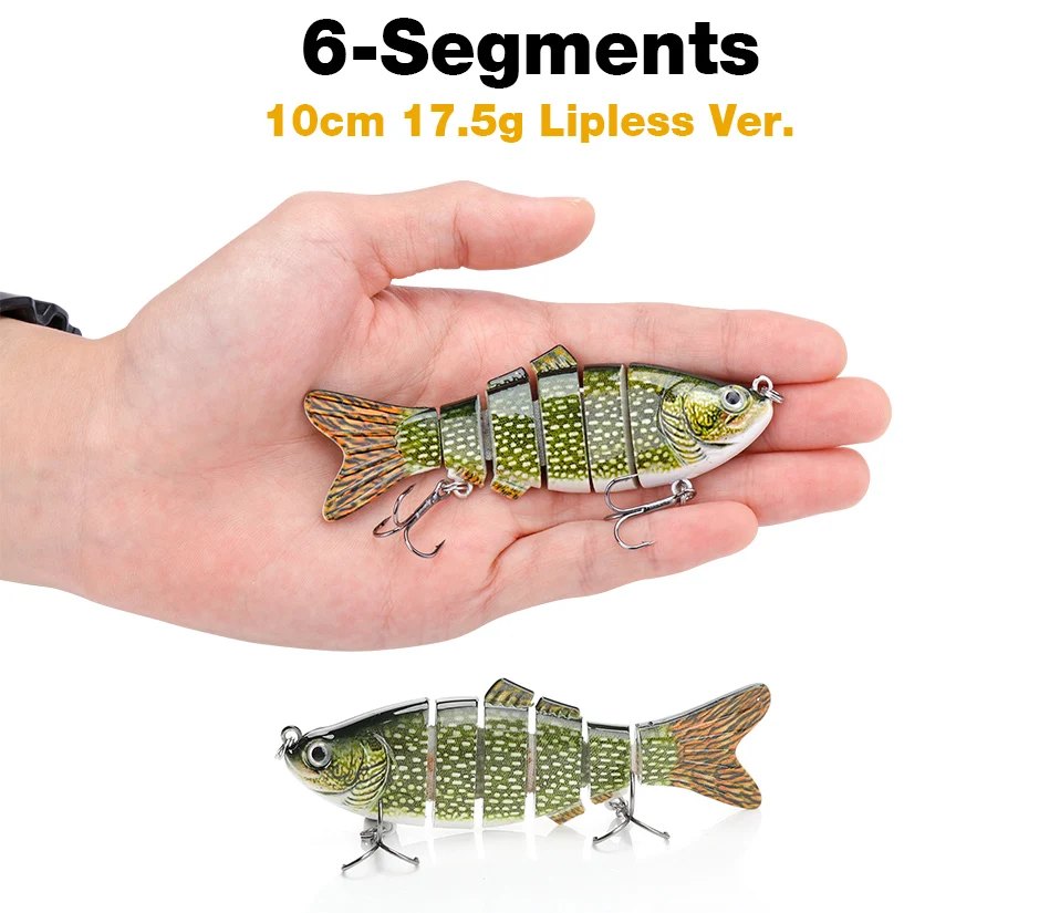TREHOOK 10cm/12.5cm Pike Wobblers for Fishing Artificial Bait Hard Multi Jointed Swimbait Crankbait Lifelike Fishing Lure Tackle