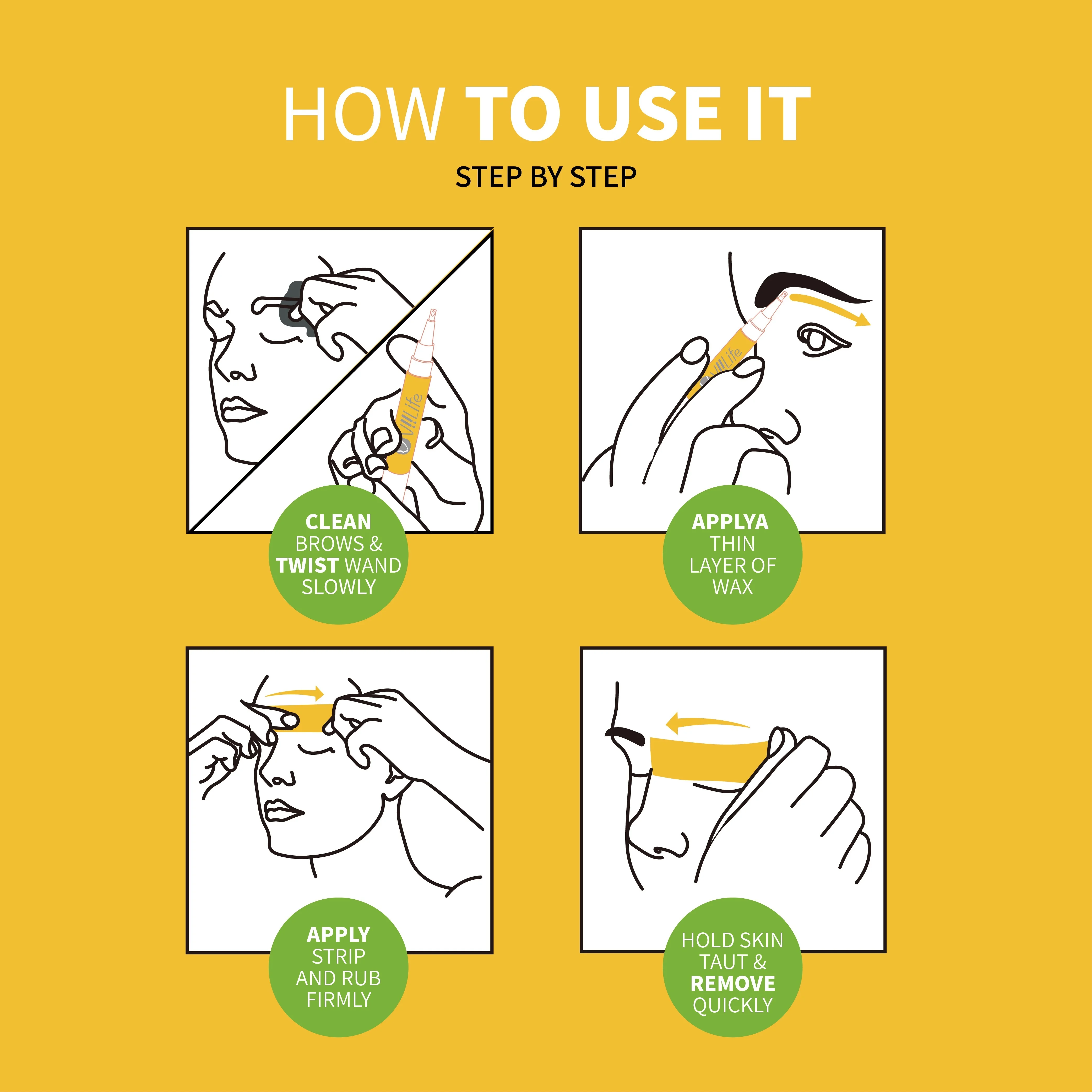 1pc Viilife Gentle Hair Removal Wax for Sensitive Skin, Fast-Acting Soft Wax for Eyebrow and Upper Lip,Suitable for Body, Cheeks