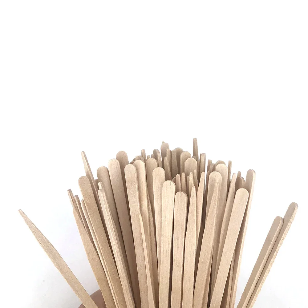 New Hot 100pcs/pack Disposable Wooden Waxing Stick Wax Bean Wiping Wax Tool Disposable Hair Removal Beauty Body Beauty Tool