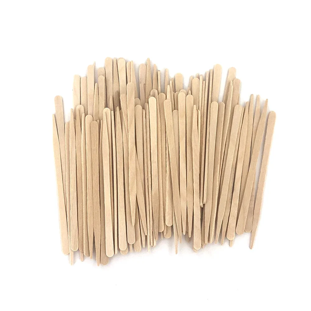 New Hot 100pcs/pack Disposable Wooden Waxing Stick Wax Bean Wiping Wax Tool Disposable Hair Removal Beauty Body Beauty Tool