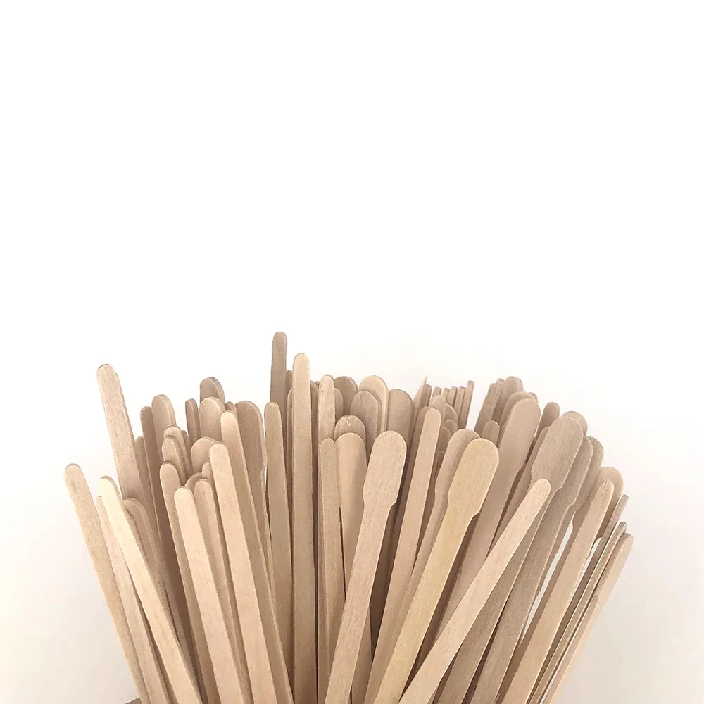 New Hot 100pcs/pack Disposable Wooden Waxing Stick Wax Bean Wiping Wax Tool Disposable Hair Removal Beauty Body Beauty Tool