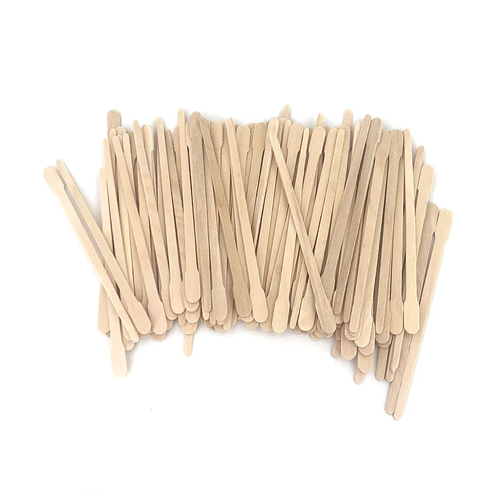 New Hot 100pcs/pack Disposable Wooden Waxing Stick Wax Bean Wiping Wax Tool Disposable Hair Removal Beauty Body Beauty Tool