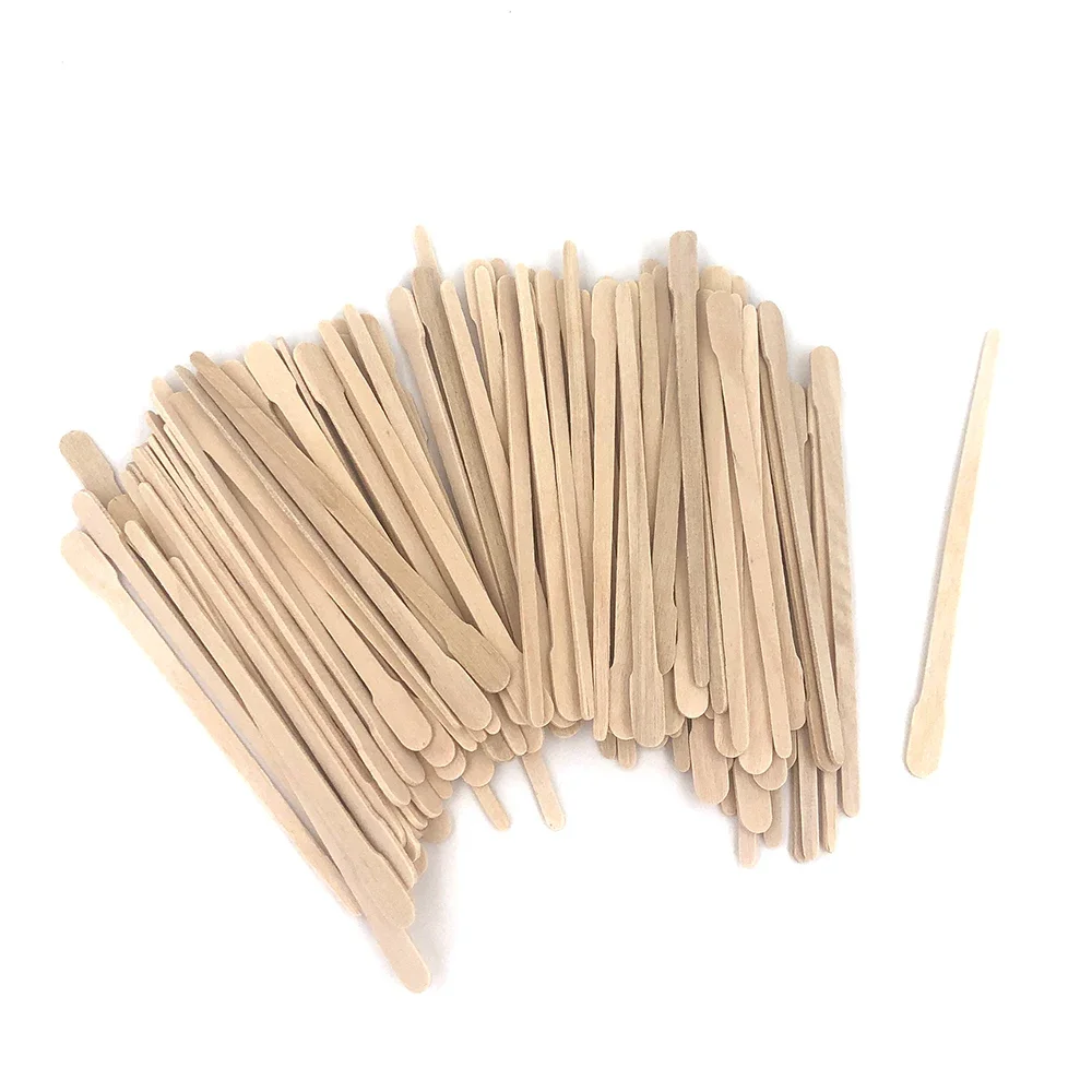 New Hot 100pcs/pack Disposable Wooden Waxing Stick Wax Bean Wiping Wax Tool Disposable Hair Removal Beauty Body Beauty Tool