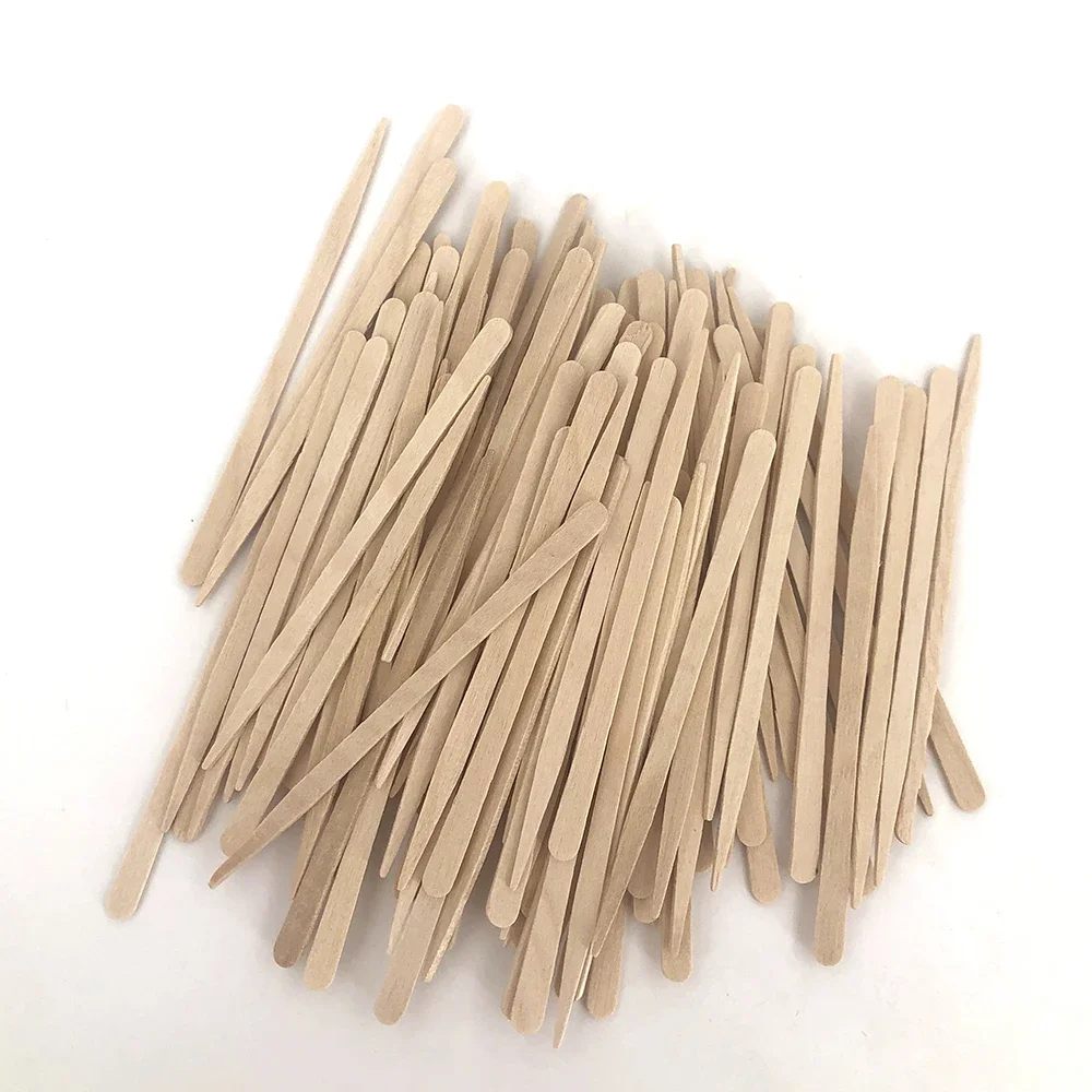 New Hot 100pcs/pack Disposable Wooden Waxing Stick Wax Bean Wiping Wax Tool Disposable Hair Removal Beauty Body Beauty Tool