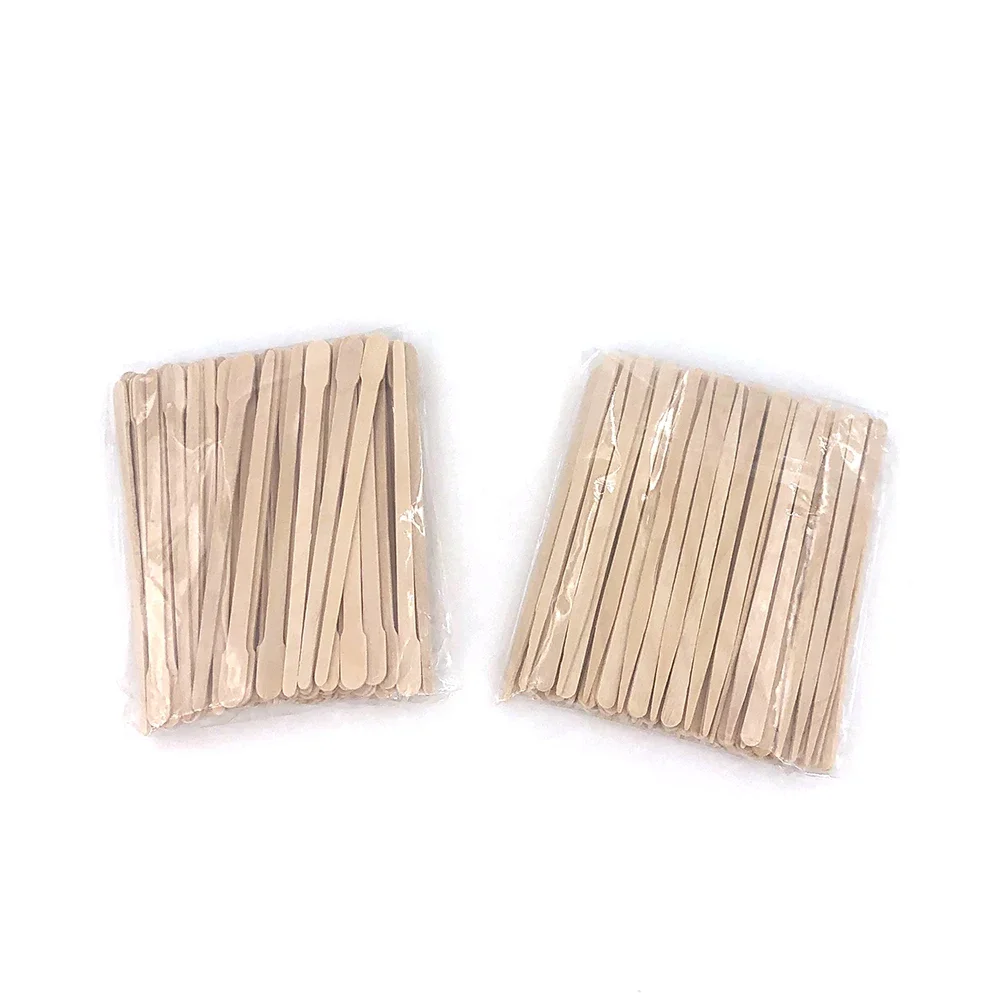 New Hot 100pcs/pack Disposable Wooden Waxing Stick Wax Bean Wiping Wax Tool Disposable Hair Removal Beauty Body Beauty Tool
