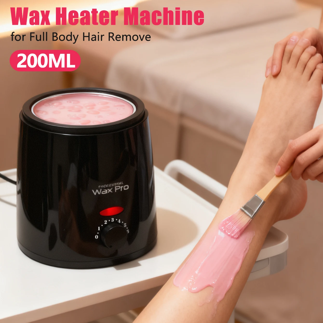 Temperature Wax Heater Control Wax Melting Furnace Adjustable Temperature Rapid Heating Easy to Clean The Whole Body Epilator