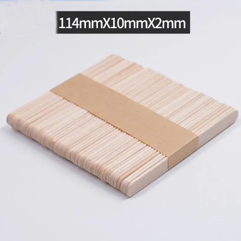 50/100PC Disposable Waxing Wooden Tongue Depressor Body Hair Removal Stick Tongue Depressor Wooden Spatulas Body Wax Waxing