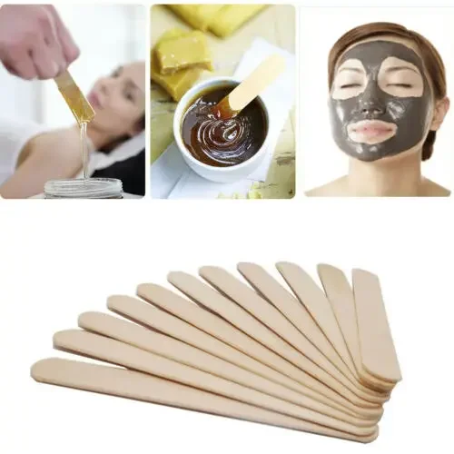 50/100PC Disposable Waxing Wooden Tongue Depressor Body Hair Removal Stick Tongue Depressor Wooden Spatulas Body Wax Waxing