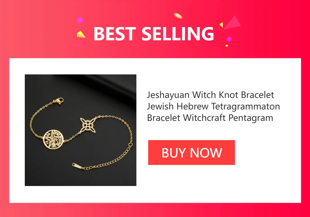 Jeshayuan Witchcraft Pentagram Anklet For Women Jewish Hebrew Tetragrammaton Anklet Witch Knot Anklets Amulet Jewelry Gift