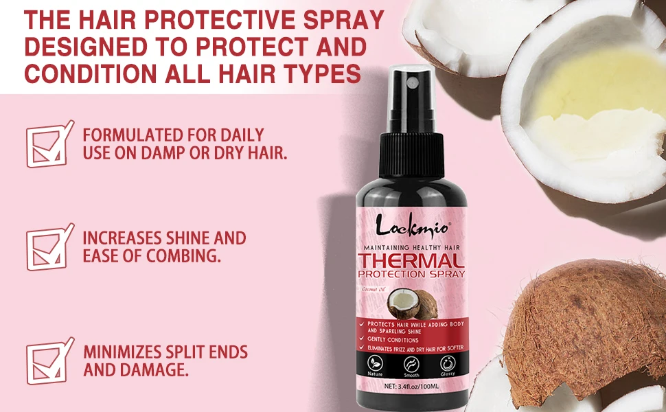 Thermal Protection Spray for Hair Heat Protector Serum Protect Hair From UV Damaged Moisturizing Hair-care Conditioner for Women
