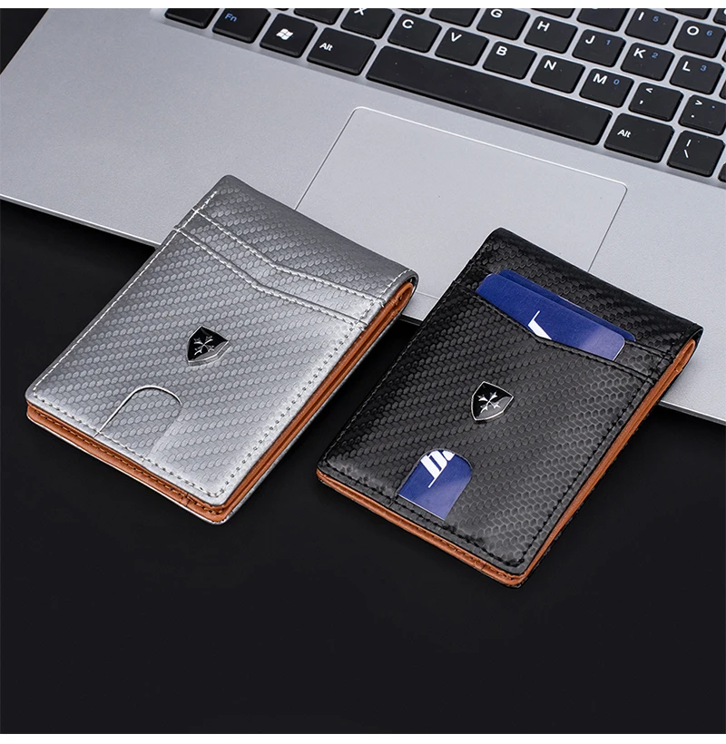 Slim Wallet for Men-Leather Money Clip Mens Wallets-RFID Blocking Front Pocket Bifold Credit Card Holder