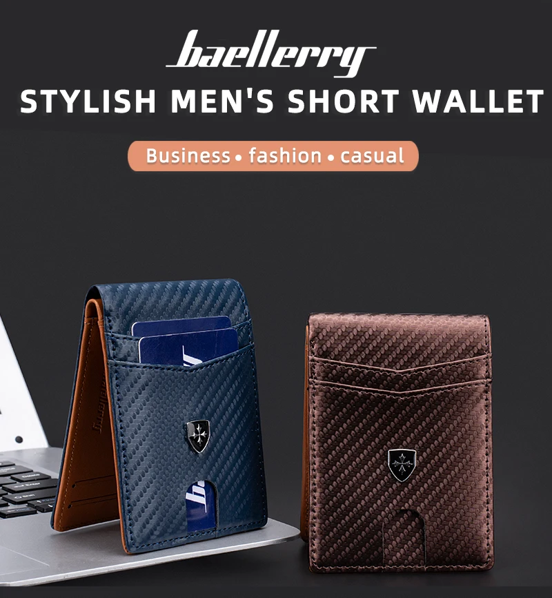 Slim Wallet for Men-Leather Money Clip Mens Wallets-RFID Blocking Front Pocket Bifold Credit Card Holder