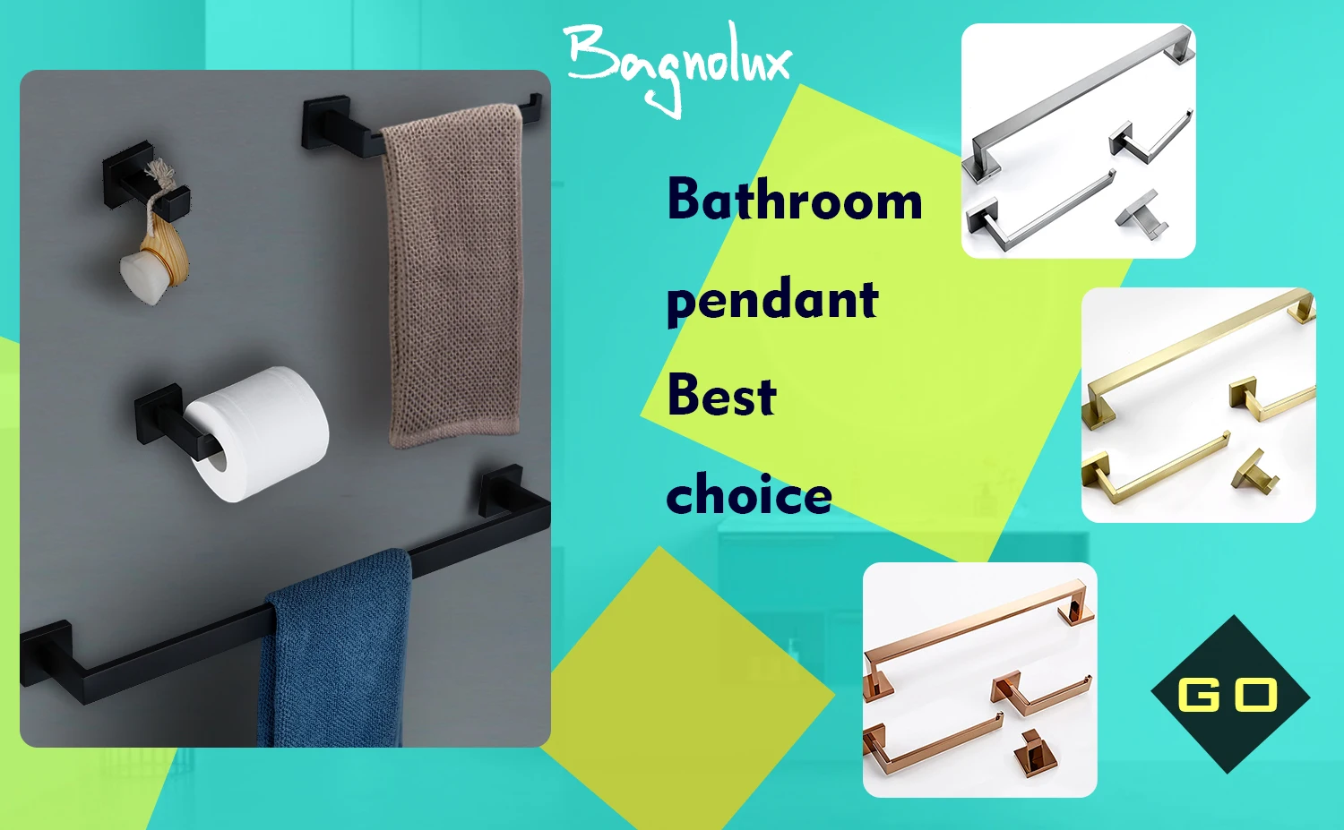 Bagnolux Brushed Gold Toilet Held Bidet Sprayer Kit with Hose and Holder Wall Mounted Hot and Cold Mixed Type Bathroom Faucet