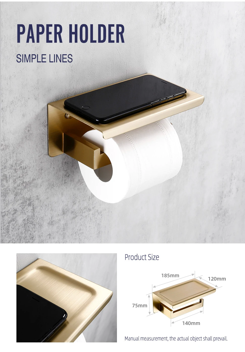 Brushed Gold Bathroom Accessories Set Toilet Brush Holder Toilet Paper Holder Towel Bar Rail Rack Hanger Hook Soap Dish Hardware