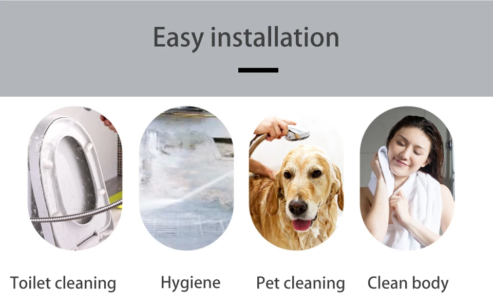 Manufacturers wholesale marketing Brass Toilet Hand Held Bidet Sprayer Kit with 47inch Hose and ABS Bracket Holder Wall  Chrome