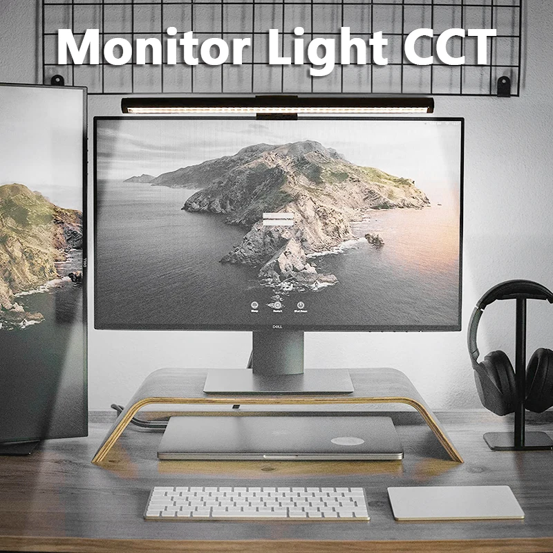 44CM Monitor Light Bar LED Computer Screen Hanging Lights RGB Atmosphere Table Lamp Stepless Dimmable for Work Study Read Gaming
