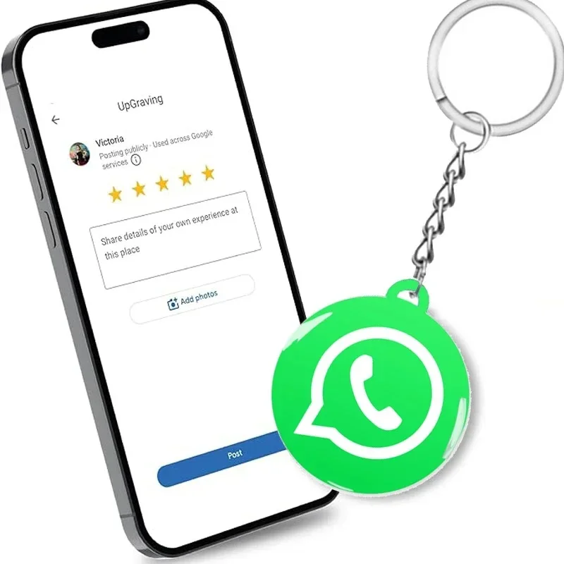 Universal NFC Epoxy Google Review Keychain Facebook Instagam for iPhone/Android Tap URL Writing Social Business Review Cards